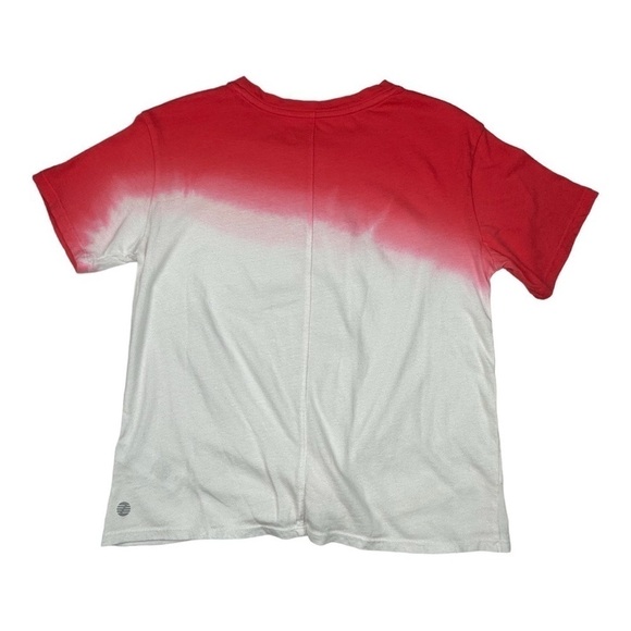 Zella Front Twist Pink White Ombre T-Shirt Size L - Picture 2 of 6